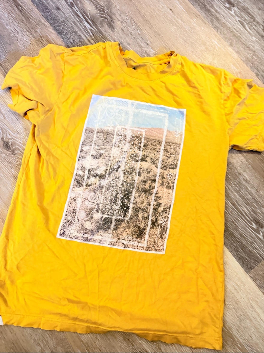 Altamont Men's Yellow Graphic Crewneck T-Shirt